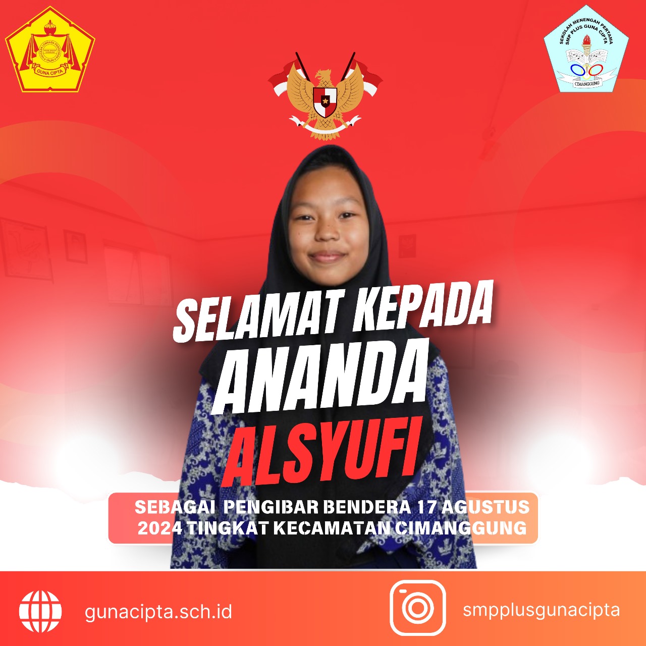 Pengibar Bendera 17 Agustus 2024 tingkat kecamatan Cimanggung